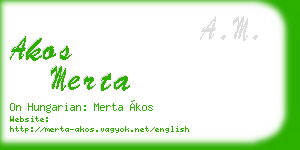 akos merta business card